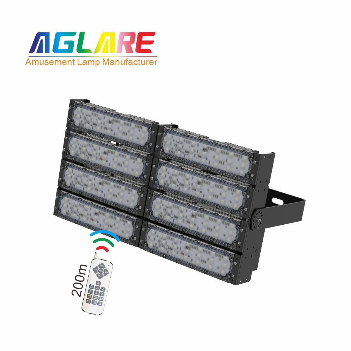 400WLED彩色投光灯泛光灯,变色户外射灯带？仄