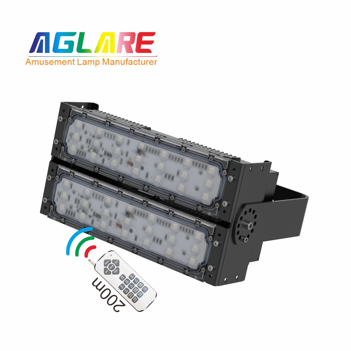 100W LED彩色泛光灯 RGB投光灯带？仄